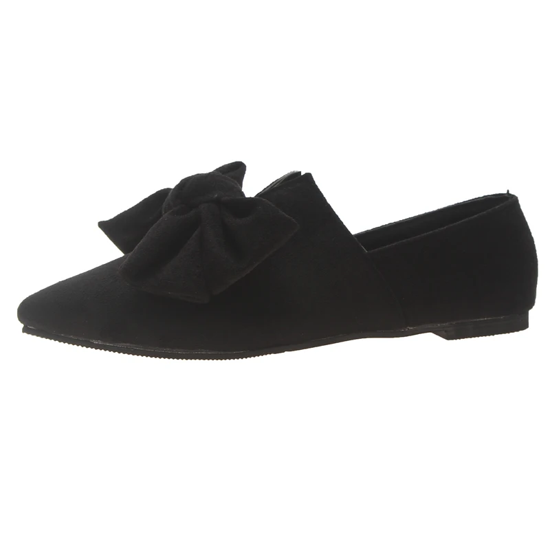 2019 г. весенние туфли с бантиками на плоской подошве бабочками Женские однотонные