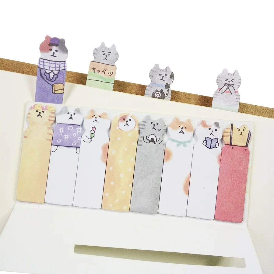 30 упак./лот кошка бумаги для заметок на клейкой основе мини индекс строки Стикеры