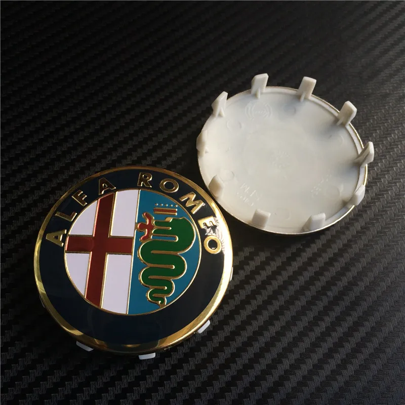 

4pcs mix New Car Styling 10 pins 60mm Gold Black Silver Wheel Center Hub Cap Cover Logo Caps Sticker For ALFA ROMEO