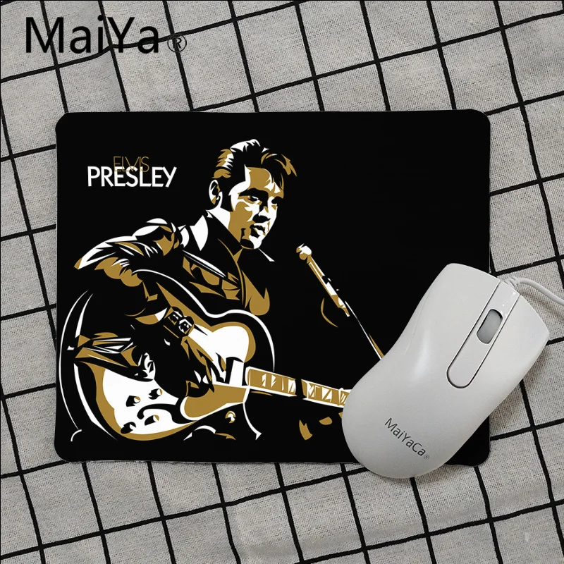 Maiya высокое качество Elvis Presley противоскользящие прочные силиконовые компьютерные коврики Лидер продаж подставка под руку мышь - Цвет: No Lock Edge25x29cm
