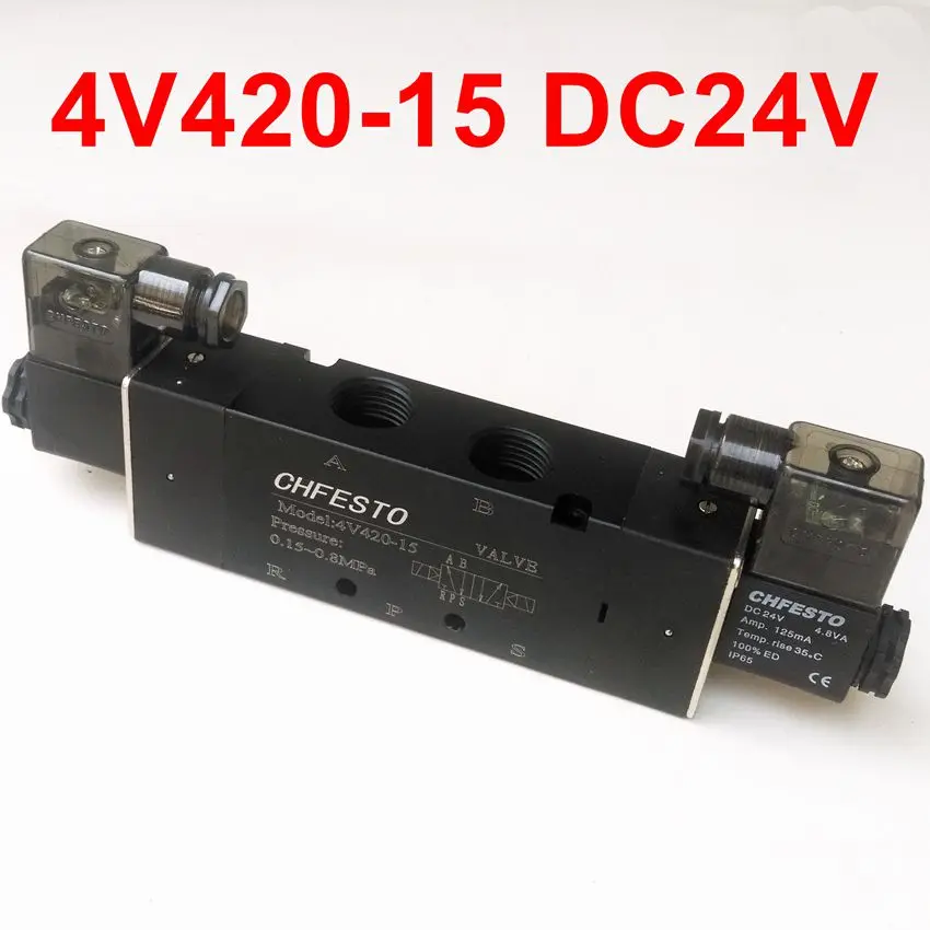 4V420 15 DC24V пневматический Соленоидный клапан 1/2 'Ƌ/2 ходовой клапан|valve temperature|valve