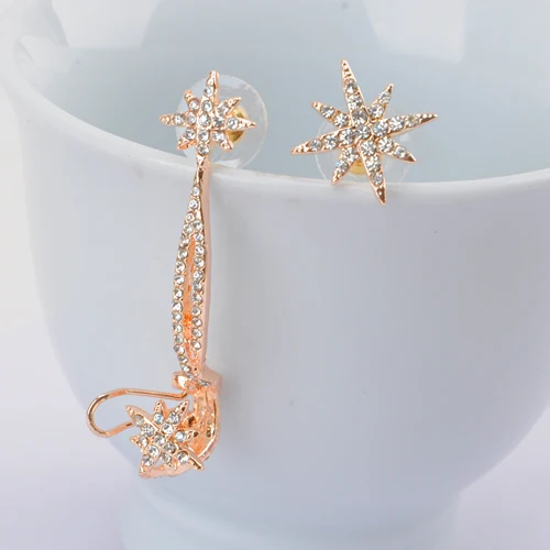 Горячая Распродажа манжета для уха со звездой женские Личность роскошный клип