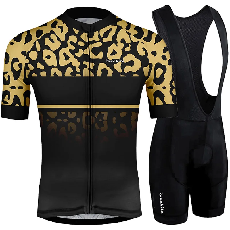 Мужская велосипедная футболка Ropa ciclismo 4D GEL Pad 2019 RUNCHITA Pro Team с коротким рукавом