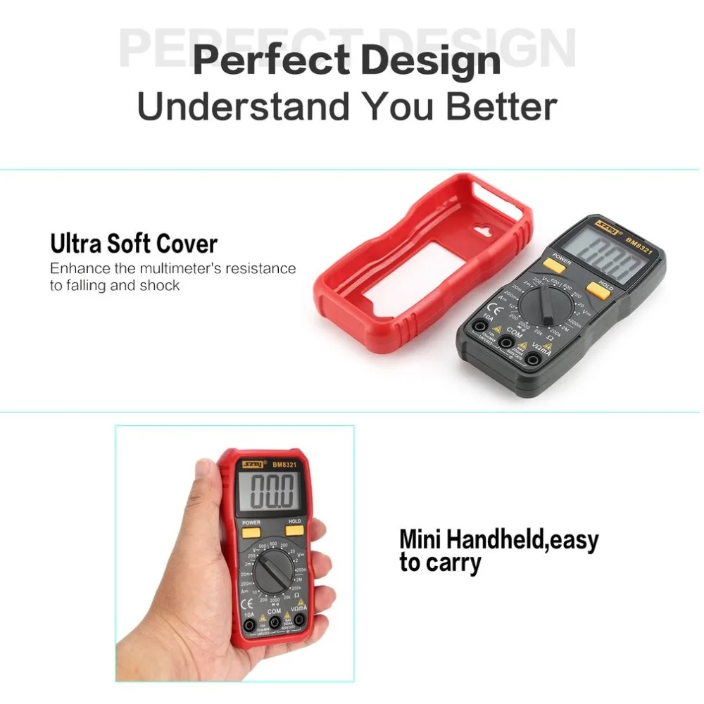 BM8321 мультиметр тестер цифровой щупы для мультиметра digital multimeter цифровой мультиметр mastech lcr транзисторов esr мультиметры meter транзистор для мультиметра uni-t usb тестер вольтметр провода тестор