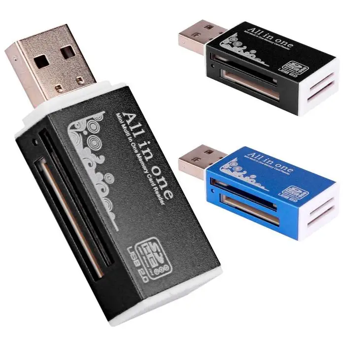 USB2.0 Multi-in-1 высокоскоростной считыватель карт памяти Micro SD SDHC TF считыватель карт MMC Futural Digital M2 MMC