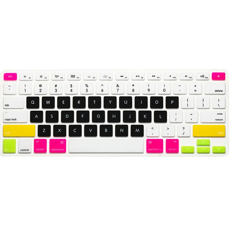 Силиконовая Защитная пленка для кожи клавиатуры для Apple Macbook Pro Air retina 13 15 17 дюймов ярких цветов радуги