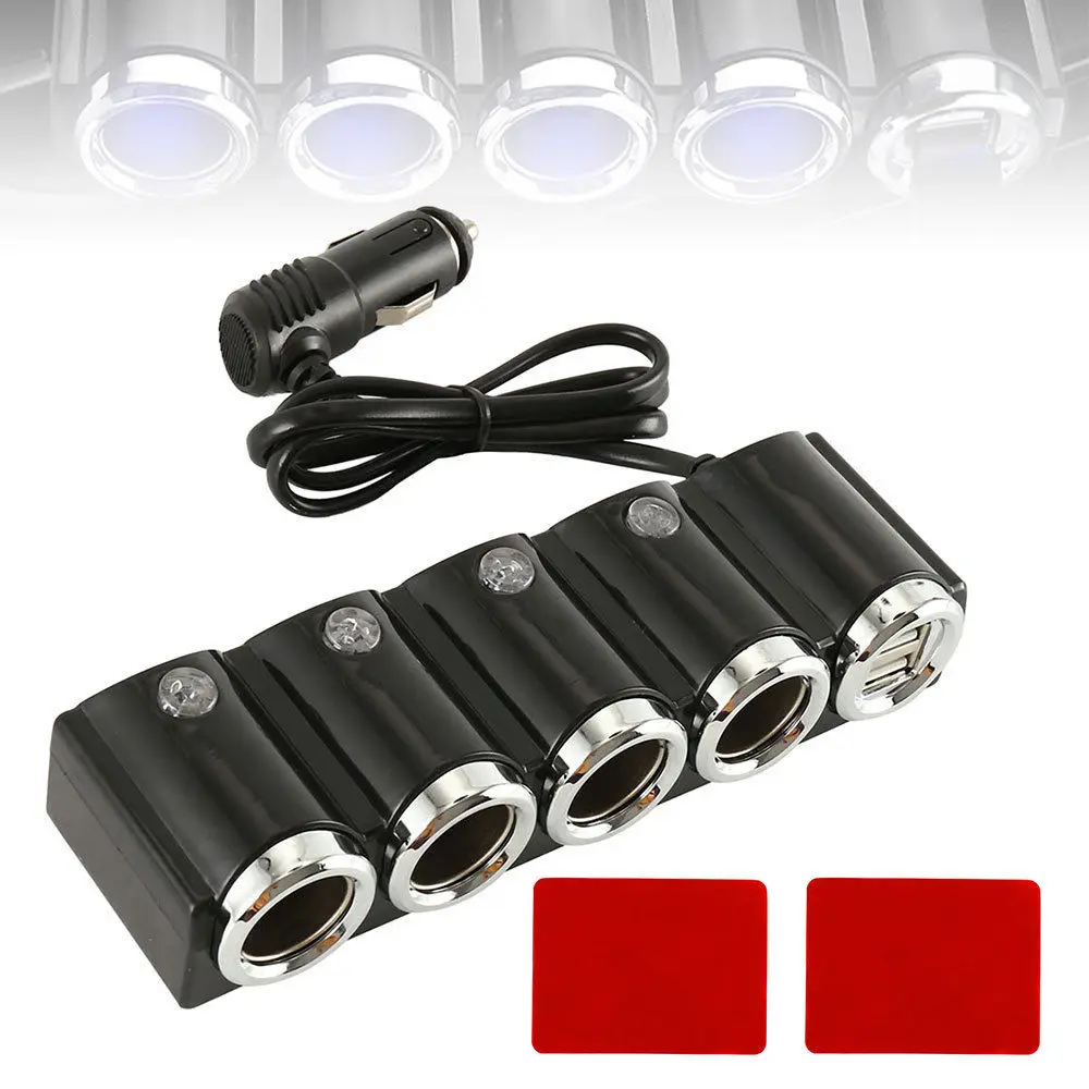 DC12V/24V зарядных порта USB для автомобиля Зарядное устройство 4 сторонняя