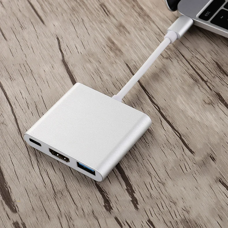Type C USB 3.1 Hub DP to HDMI 3.0 Audio Video Adapter HDTV Converter for Macbook Pro ASUS SAMSUNG DELL TV Projector |