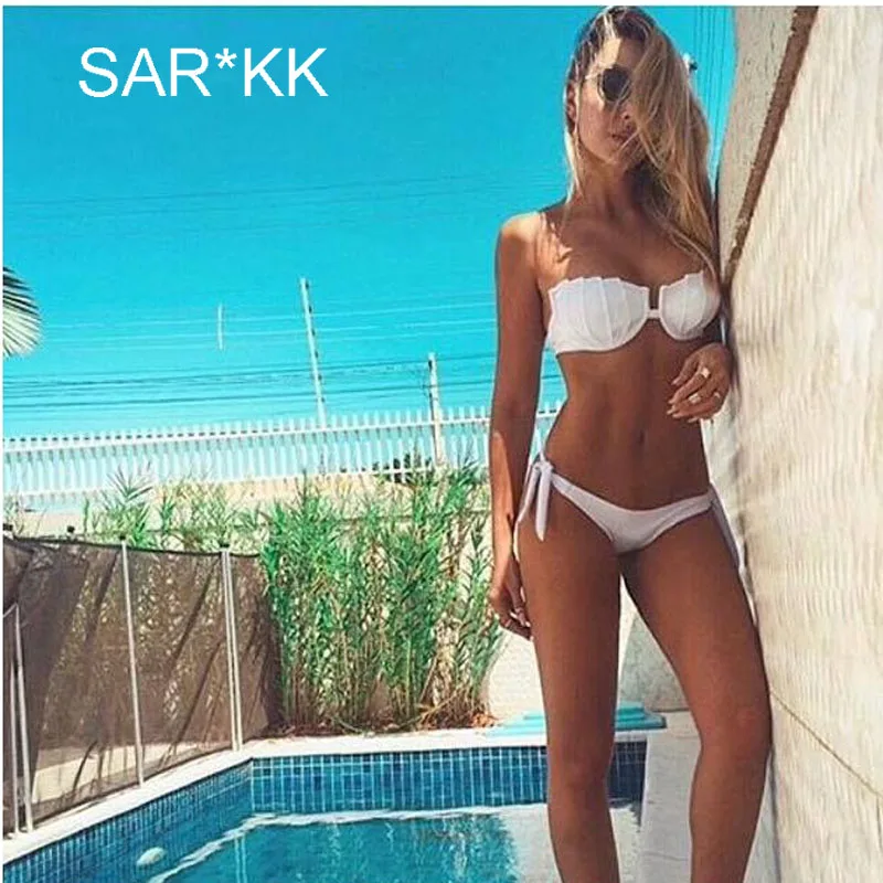 Купальник женский бикини в форме ракушек бандажный купальник с подкладкой