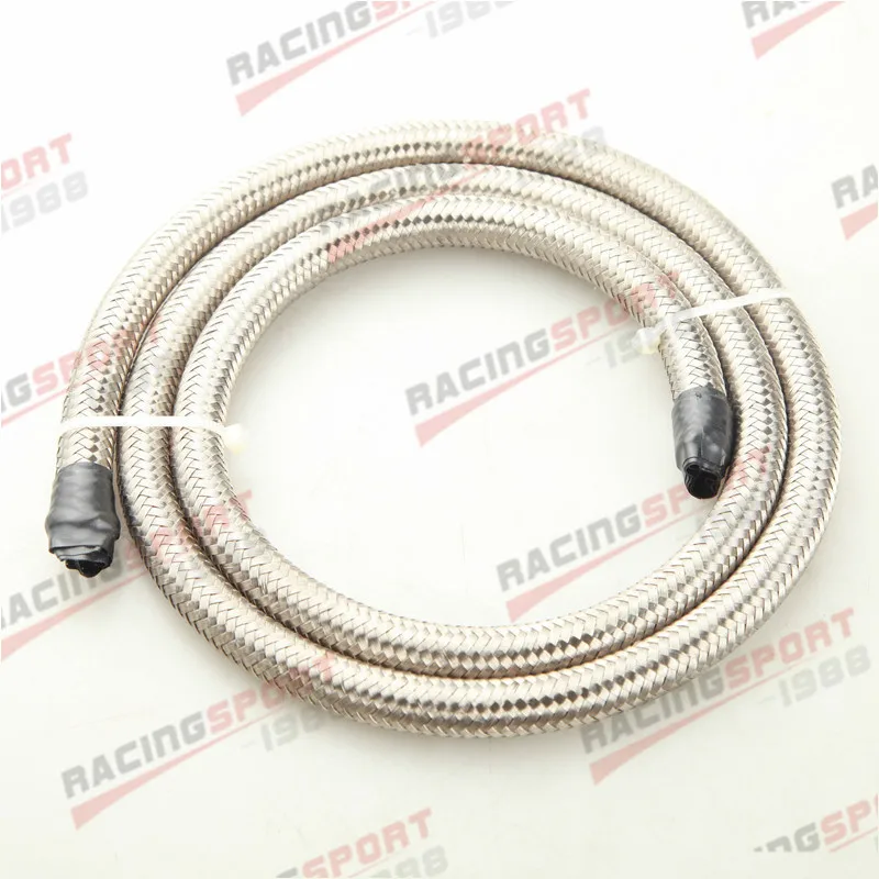 

Stainless Steel Braided AN16 -16 Fuel Gas Line Hose 1M + Swivel Hose End Fitting