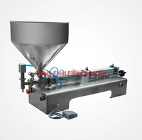 10 200ml pneumatic pasty food filling machine sticky pasty filler stainless hot sauce bottling equipment beverage packer ss304