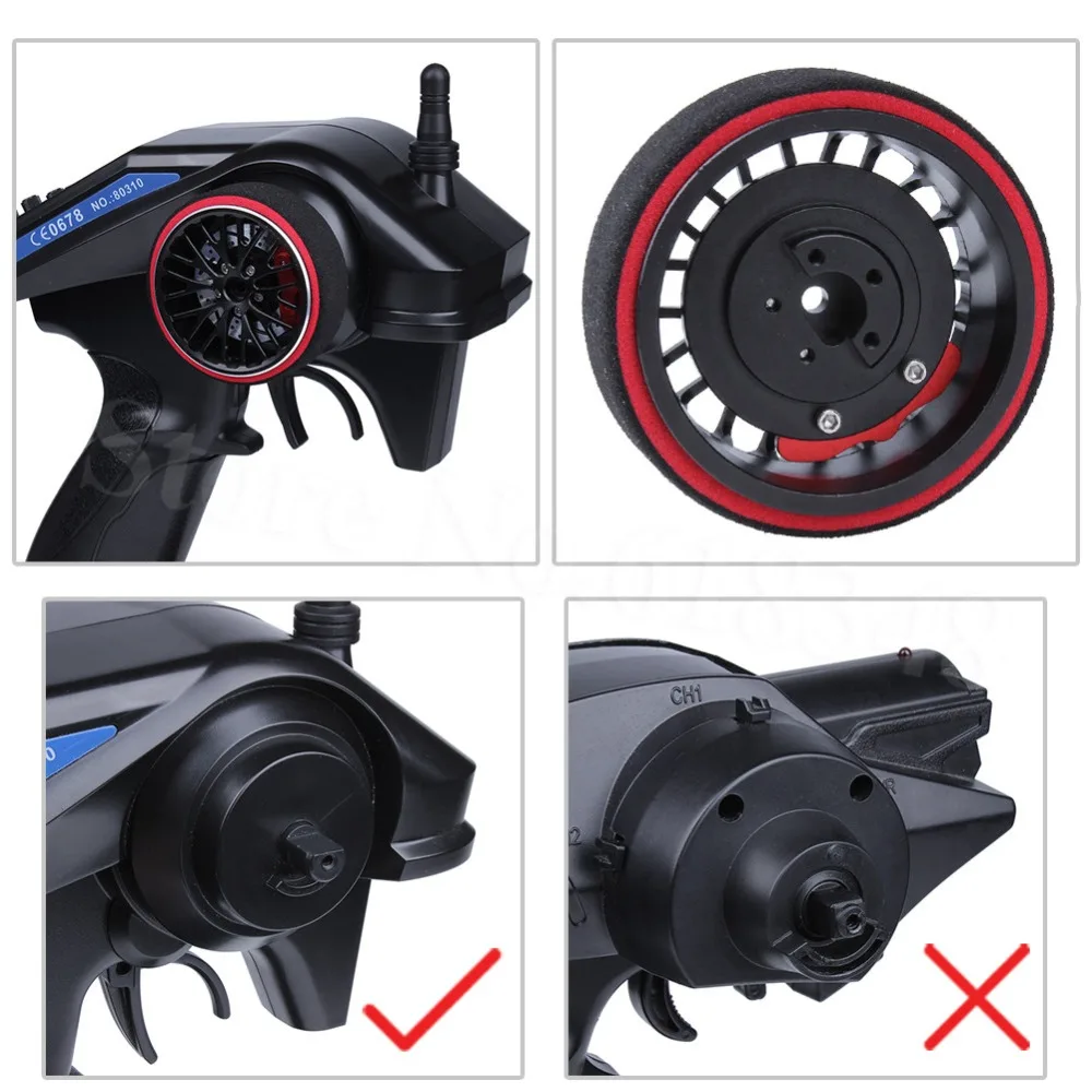 Алюминиевый Радиоуправляемый передатчик руль с пенной рукояткой для автомобиля