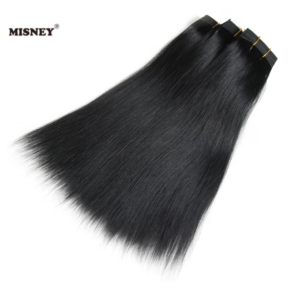 

Brazilian Non Remy Hair Extensions Permed Light Yaki Straight Natural Black 3 Bundles Human Hair Weave 100g/pc