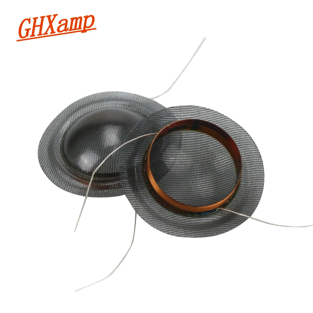 GHXAMP 19,5 ядерный твитер, динамик, звуковая катушка, кристальная пленка, 19,43 мм19 ядро, черный полупрозрачный ВЧ-рожок, диафрагма, ремонт, сделай сам, 8 Ом
