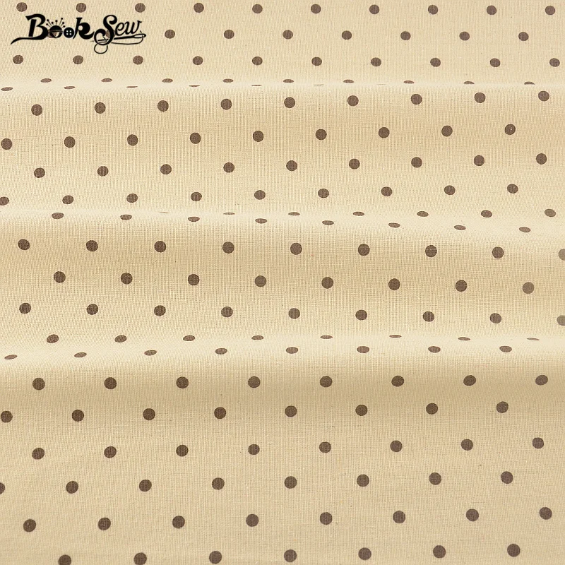 Booksew Home Textile Cotton Linen Fabric Dots Pattern Sewing Material Tissu Tablecloth Bag Curtain Cushion Pillow Zakka | Дом и сад