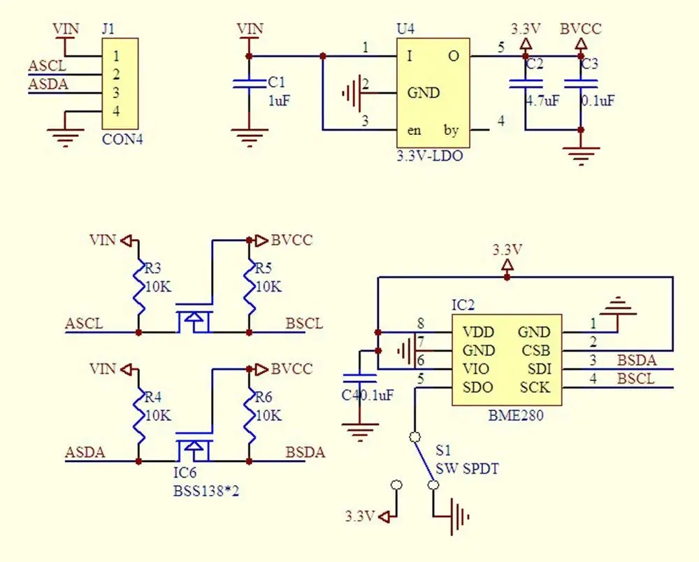 BME280 цифровой Температура/Влажность/атмосферное Давление Сенсор модуль I2C SPI 5V