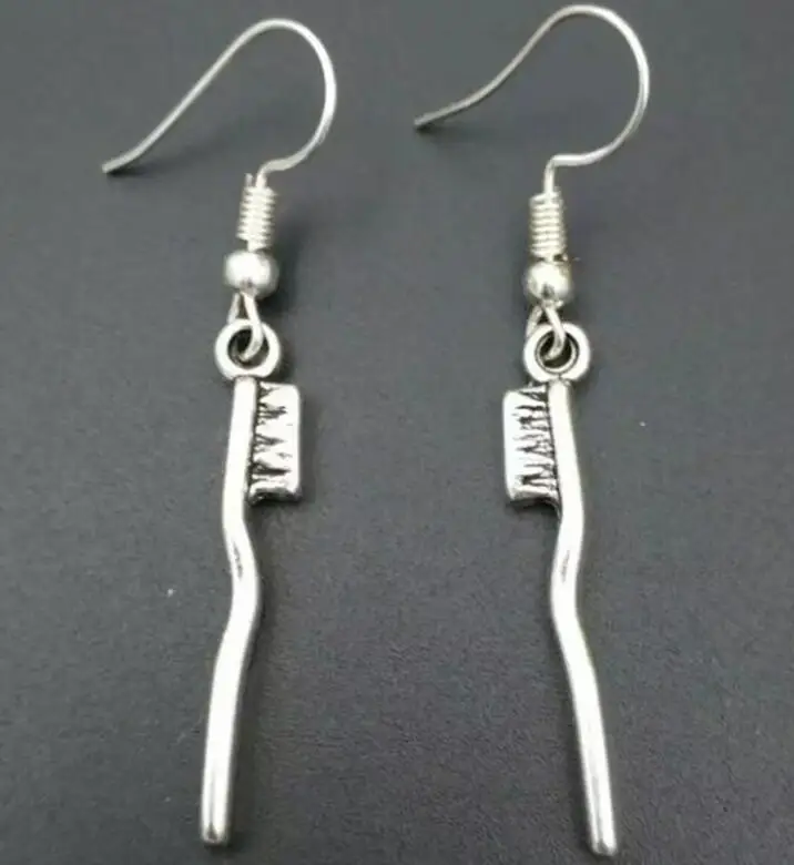 Dental hygienist Mixed floss /toothbrush /toothpaste/Tooth Fairy &amp Tooth Charms Dangle Earrings For Women Jewelry Gifts | Украшения и