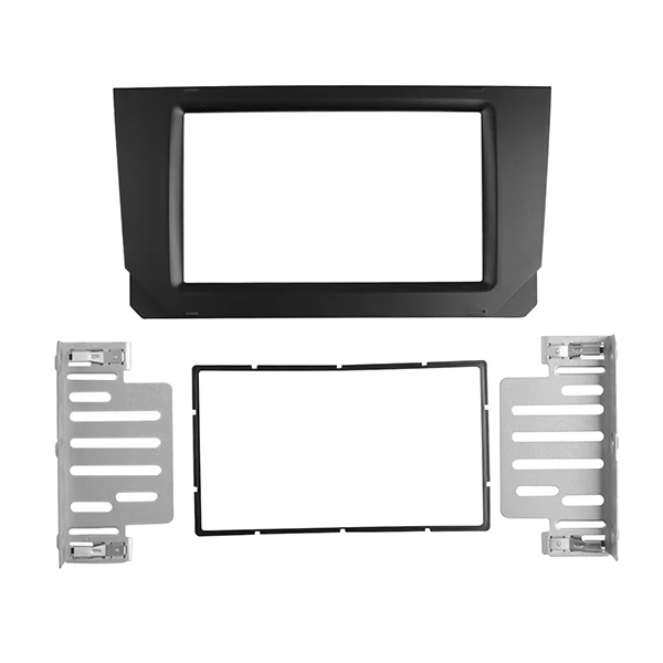 with bracket Двойной 2 Din автомобиль радио Fascias для сиденья IBIZA ARONA DVD стерео панель приборной панели Ремонт установка Отделка приборной панели комплект рамки CD ободок - Название цвета: with bracket