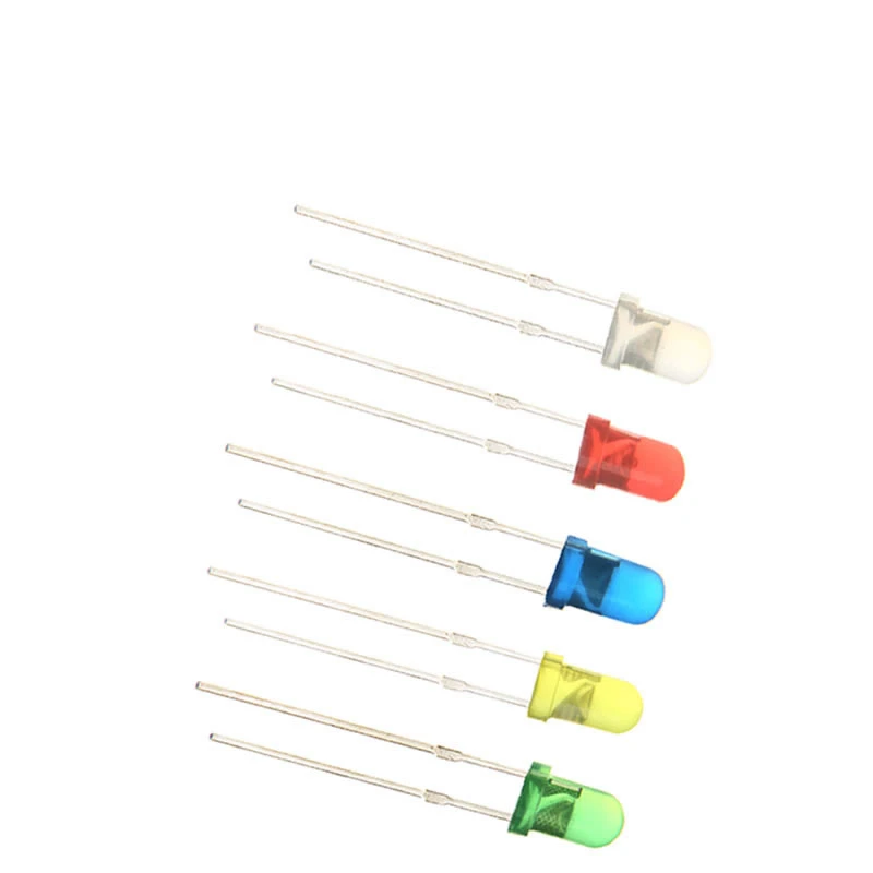 100 шт./лот 5 мм светодиодные лампы бусины Ассорти Набор DIY LEDs набор белый желтый