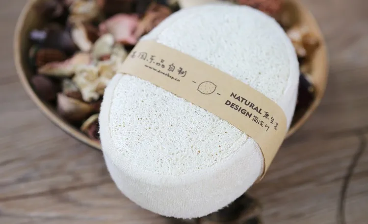 Губка из натуральной люфы Ванна мяч ванна продукт обратно трет губка высокое качество отшелушивающая губка-щетка для ванной 10 шт./лот