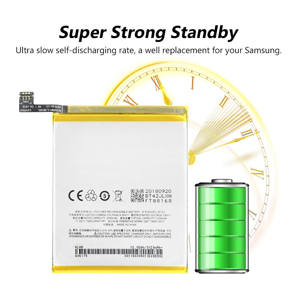 Сменный аккумулятор для Meizu M1 Note высококачественный 3100 мАч запчасти смартфона