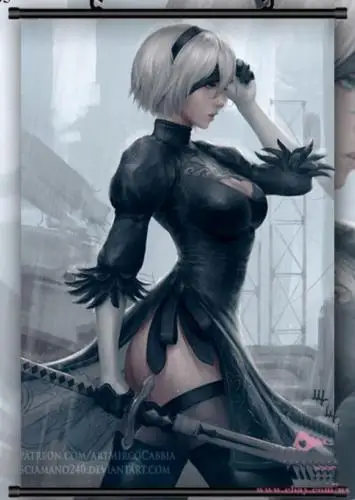 Аниме постер игра NieR Automata 2B настенная прокрутка печатная картина домашний декор