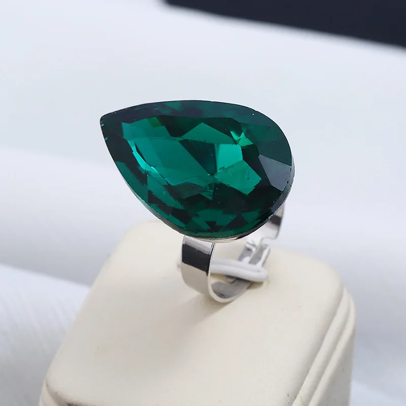 Преувеличенные каплевидные массивные большие регулируемые обручальные кольца