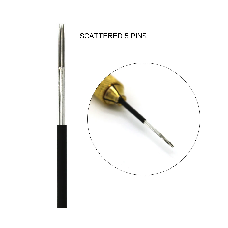 50 шт. смешивания 3/5 Pin Microblading затенение лезвие иглы татуировки однорядные туман