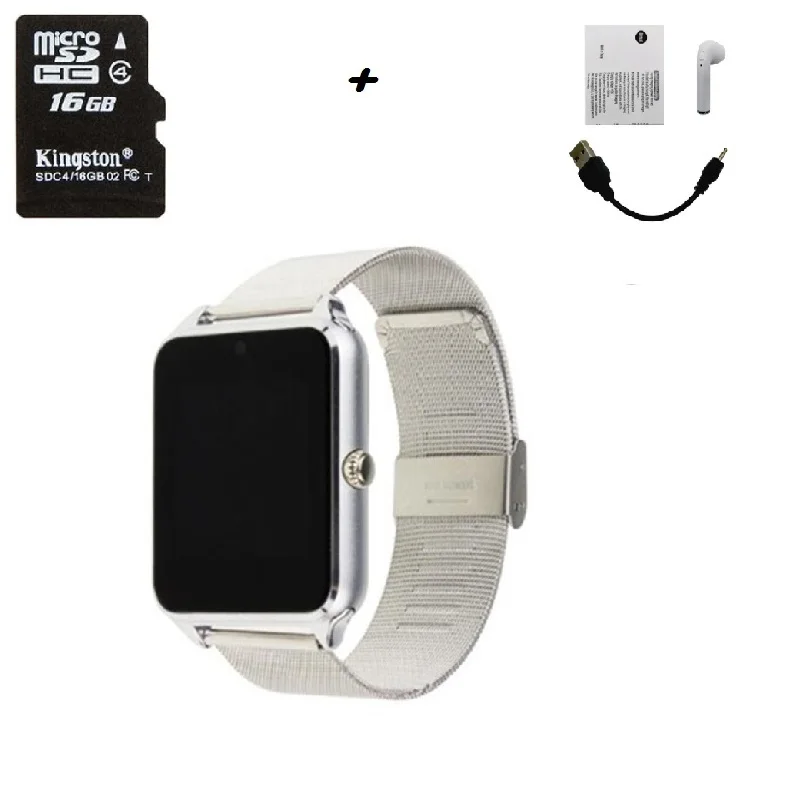 BT and TF 16GB Лидер продаж Bluetooth Смарт часы Z60 для мужчин и женщин Bluetooth 2G Smartwatch Поддержка наручные часы с SIM для IOS Android 16 ГБ TF Bluetooth - Цвет: BT and TF 16GB