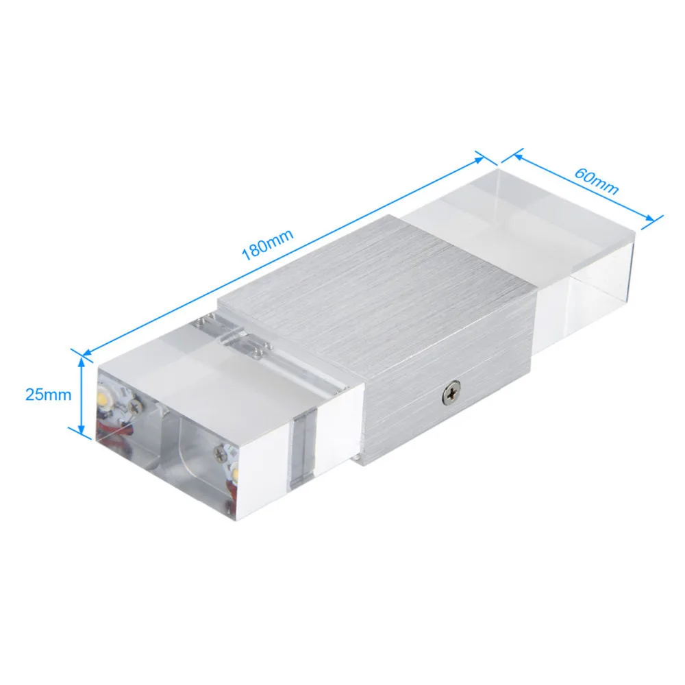 Европа прибывает в 7 дней акрил кристалл 6 Вт настенные светильники светодиодные