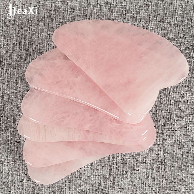Китайский традиционный инструмент Gua Sha для лица, забота о здоровье, натуральный розовый кварц, спа иглоукалывание, выскабливание, массаж, исцеление, макияж