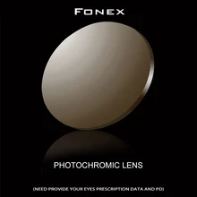 FONEX 1,56 1,61 1,67 фотохромные линзы CR-39 смолы Асферические стекла линзы для близоруких линзы солнцезащитных очков