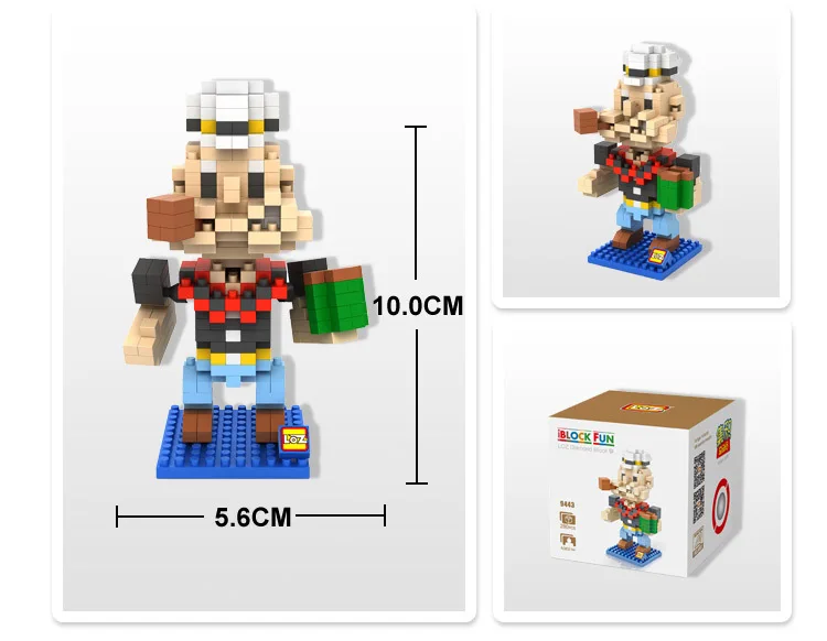 DIY мини строительные нано блоки enfants cadeaux modele jouet Educatif special marin homme bande dessinee role serie