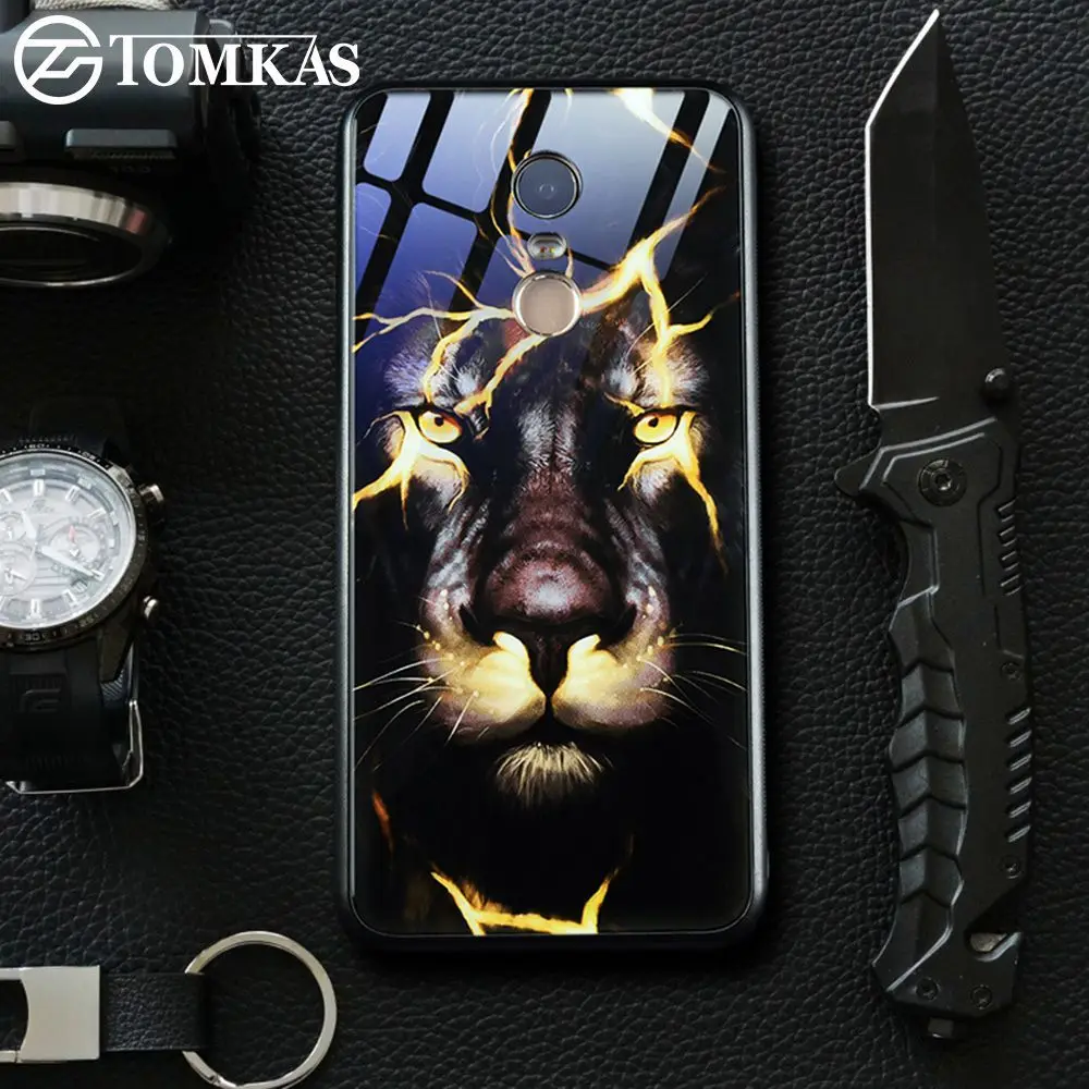 TOMKAS закаленное стекло чехол для Xiaomi Redmi 5 Plus Mi A1 8 глянцевый силиконовый с