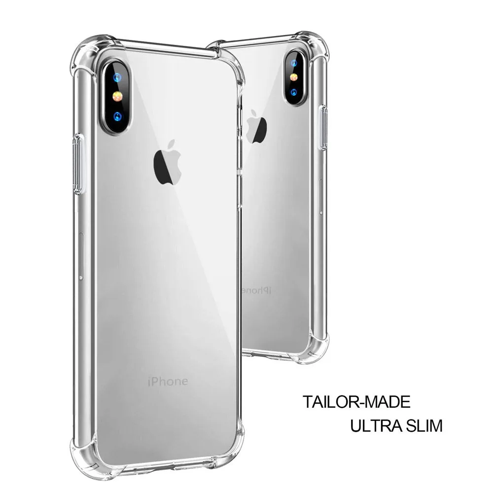 Ультра тонкий прозрачный ТПУ Мягкий силиконовый чехол для iPhone X S защиты резины XS