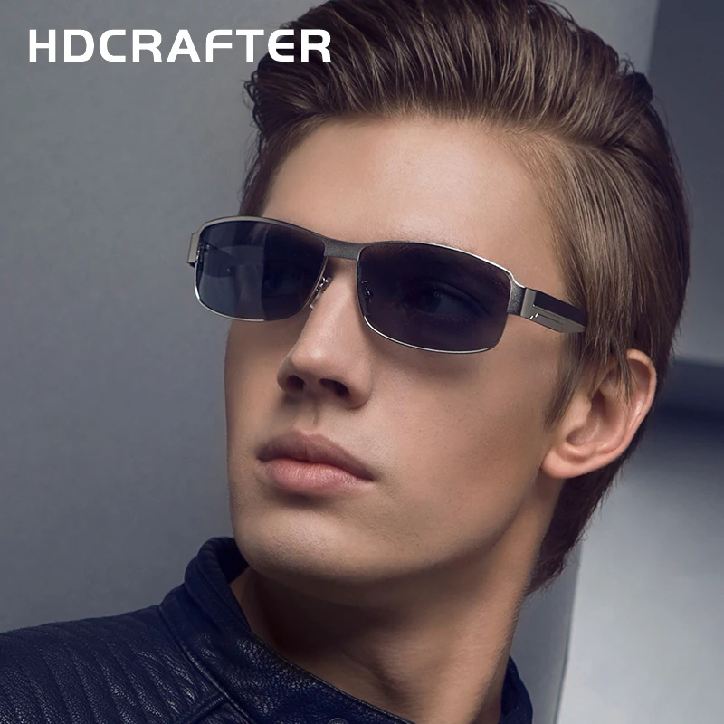 Мужские солнцезащитные очки для вождения HDCRAFTER поляризационные с защитой UV400