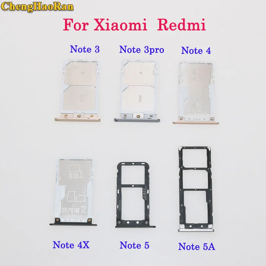 

Лоток для SIM-карты ChengHaoRan, разъем для держателя для xiaomi redmi note 3/3pro note 4/4x note 5 note 5A