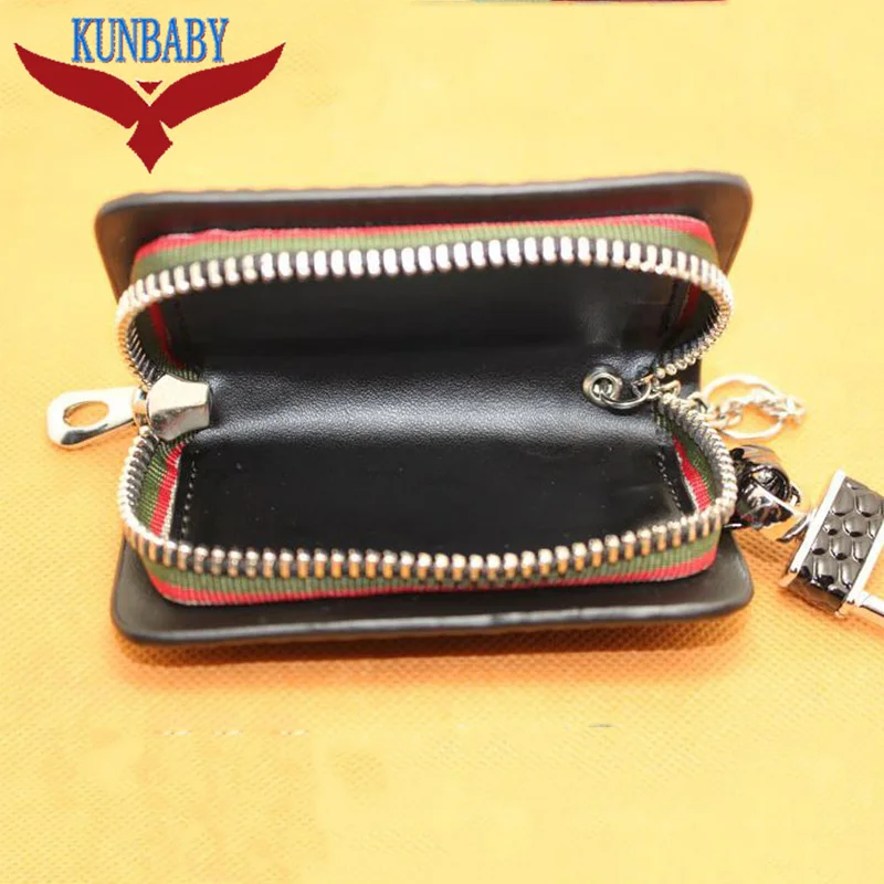 Чехол из натуральной кожи под змеиную кожу для автомобильных ключей