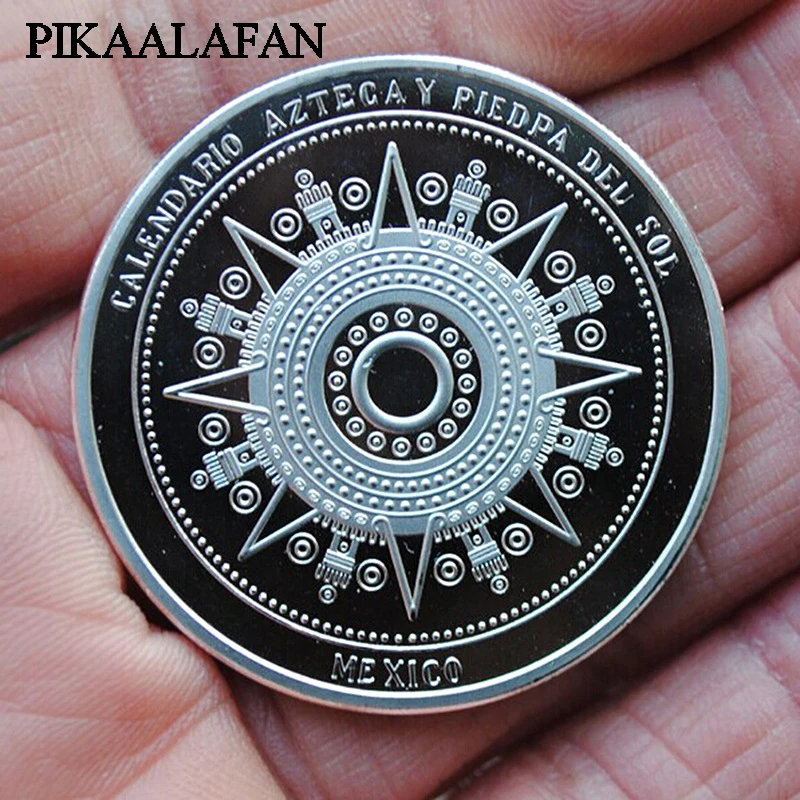 PIKAALAFAN Commemorative Coin Mexican Mayan Calendar Aztec COINS Collecting | Игрушки и хобби