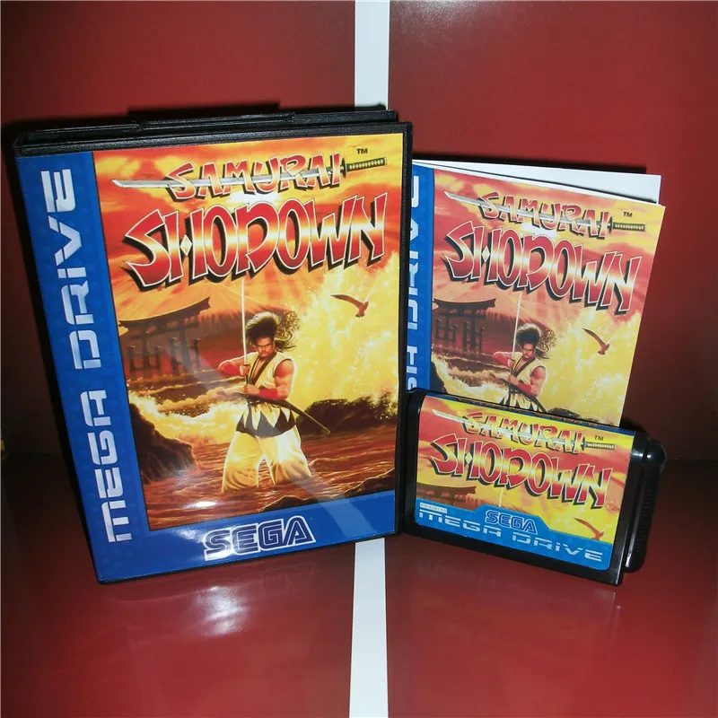 Самурай ЕС крышки с коробкой и руководством для Sega Megadrive игровой консоли 16 бит