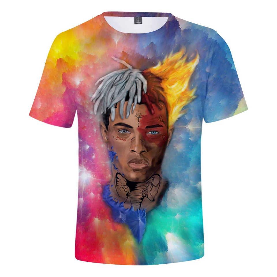 XXXTentacion 3D футболка мужской/женский в стиле хип хоп летние шорты с длинными
