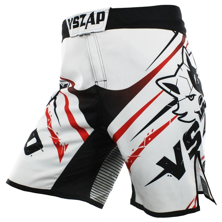 VSZAP взрывающиеся шорты для единоборств MMA Фитнес муай тай мужской боевой спортивной промежности свободного движения черный белый