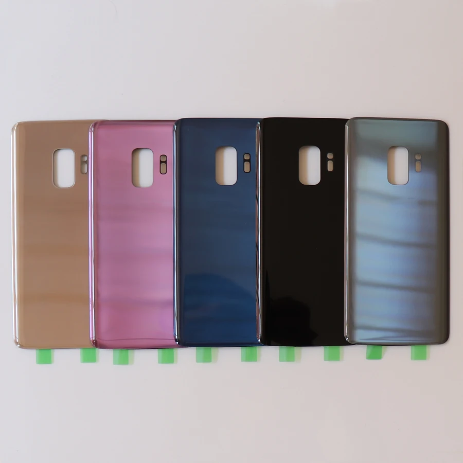 10 шт./лот, стеклянный материал, чехол на заднюю батарейку для samsung Galaxy S9, G960, S9 Plus, G965F, Задняя стеклянная крышка корпуса+ клей