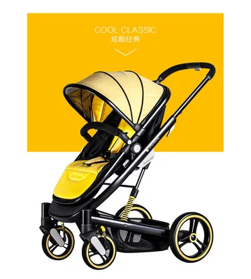 Uhababy детская коляска складная детская тележка амортизаторы детская коляска 0-36 месяцев - Цвет: Темно-синий