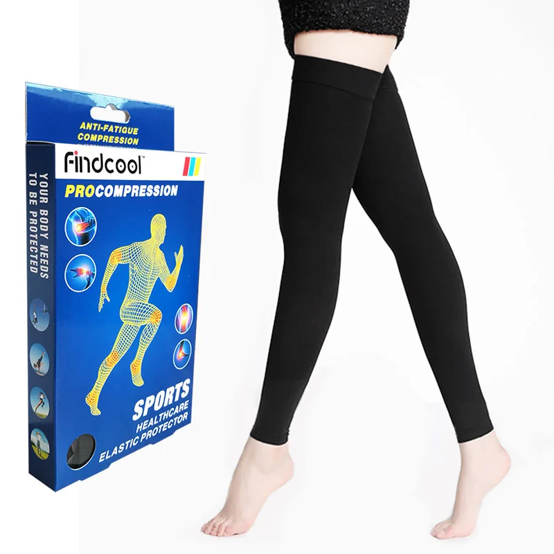 Black 1L Findcool 15-21mmHg медицинские компрессионные бедра высокая поддержка бедра рукав для варикозного расширения вен - Цвет: Black 1L