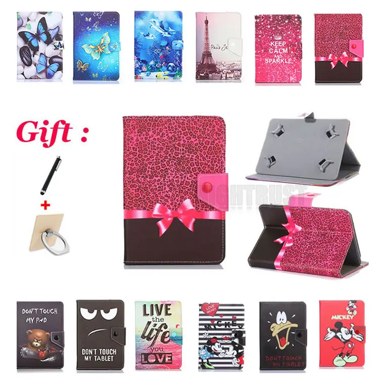 Универсальный мультяшный чехол-подставка из искусственной кожи 10 1 дюйма для Asus