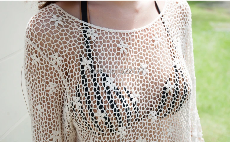 2020 летний женский сексуальный вязаный купальник бикини накидка открытая пляжная