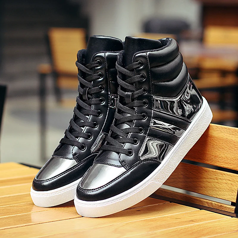 Мужские высокие кроссовки на платформе в стиле хип хоп плоской подошве Харадзюку