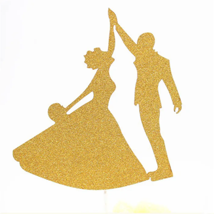 H97 Cake Topper Топпер для торта жениха и невесты свадебные украшения Mr Mrs Топпер для торта Золотой Топпер для кекса вечерние сувениры Топпер для свадебного торта - Color: H97 Cake Topper