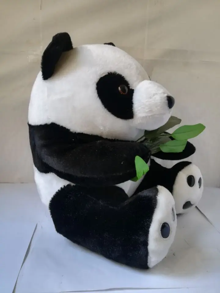 Большая 30 см Сидящая панда плюшевая игрушка обнимающая бамбуковая Панда Мягкая